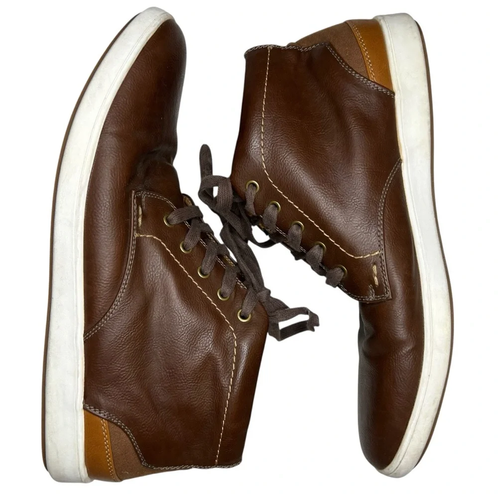 Steve Madden Mens Size 10 Frazier Brown High Top Ankle Boots Shoes Casual Work